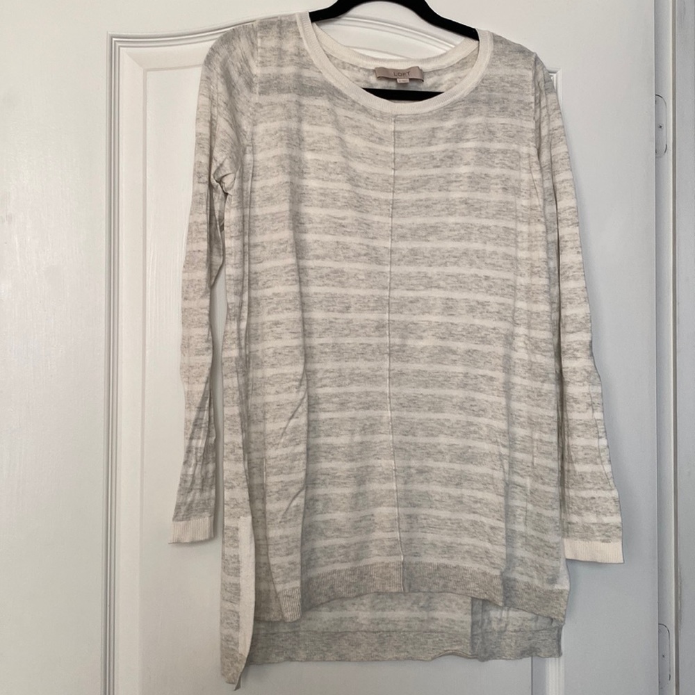 Long striped sweater